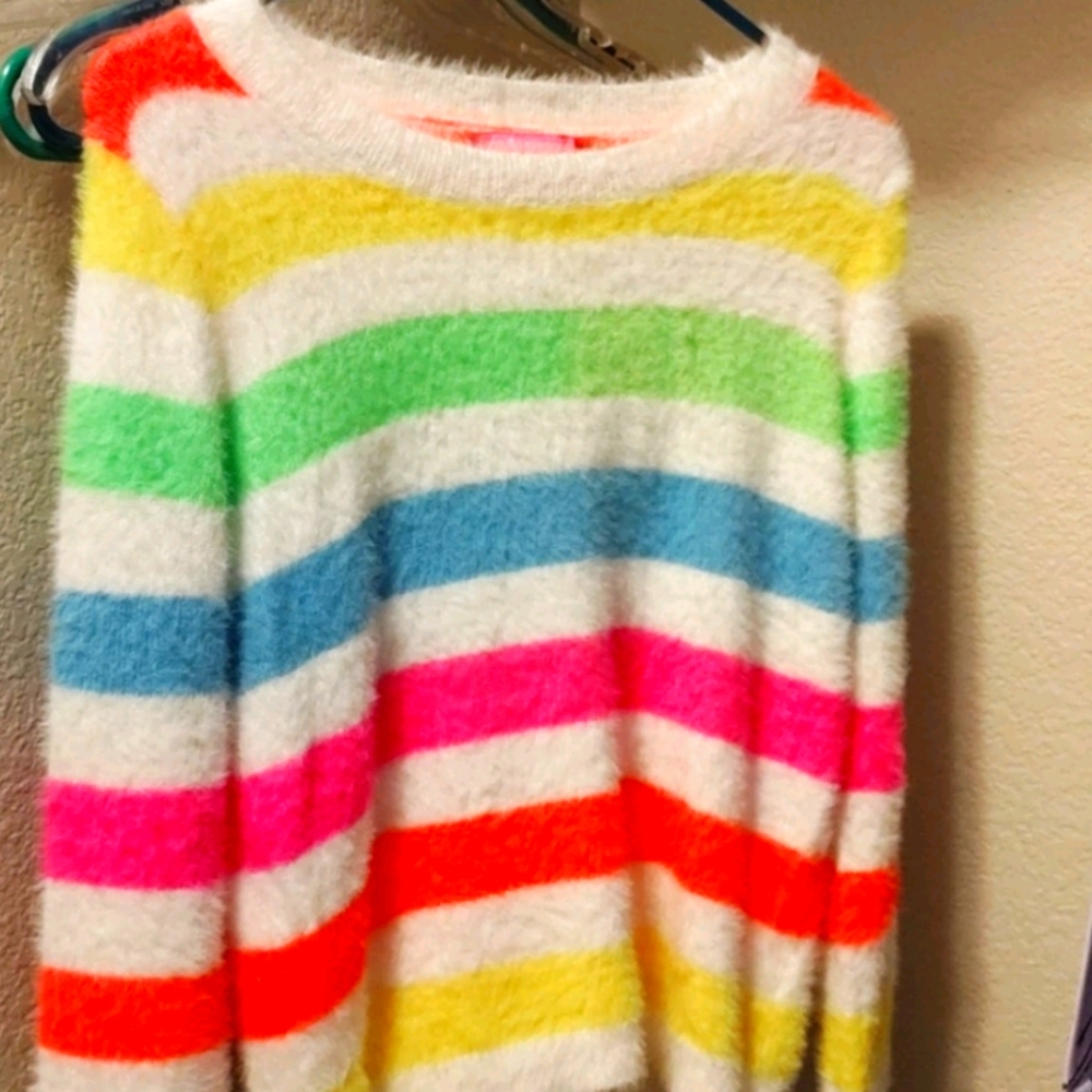 Dolls Kill bright rainbow sweater
